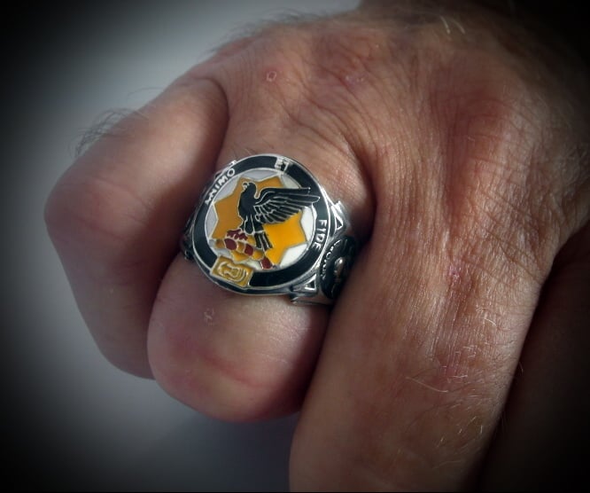 1st Cavalry Cigar Band Sterling Silver Ring Sir Yes Sir Global Fine Military Insignia Jewellery