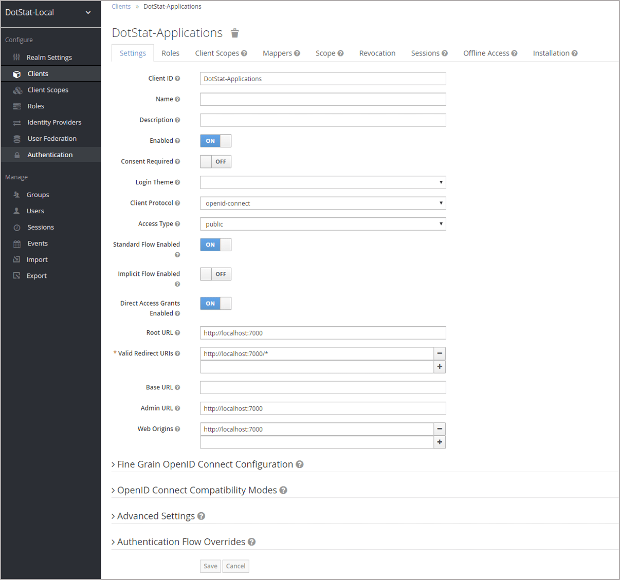Keycloak configuration .Stat Suite documentation