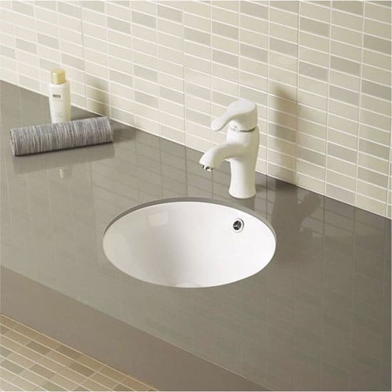 Round Under Counter Ceramic Basin Porcelain Round Undermount Sinks B123