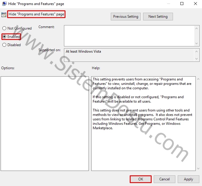 GPO Ayarlamaları Control Panel Display ve Programs 3 Sistem ve