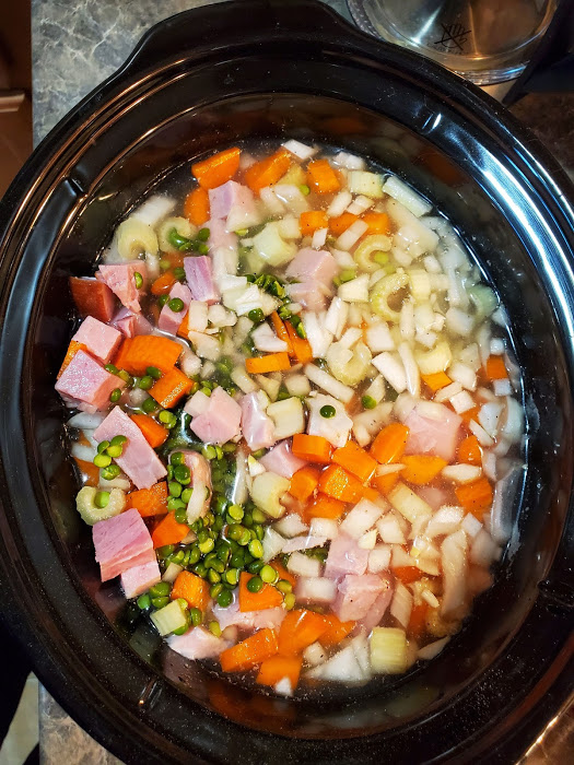 Crock Pot Split Pea Soup with the leftover Ham Bone Sisters with Stuff