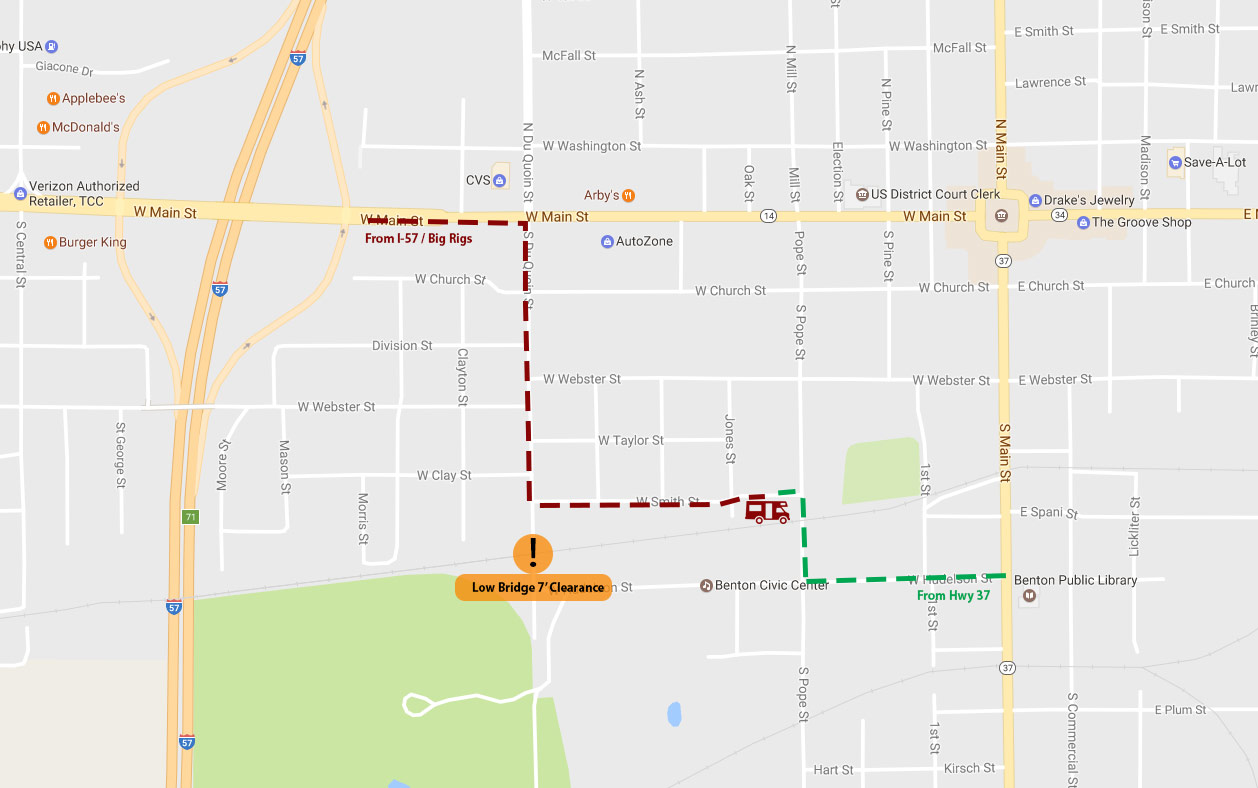 Benton RV Storage Directions