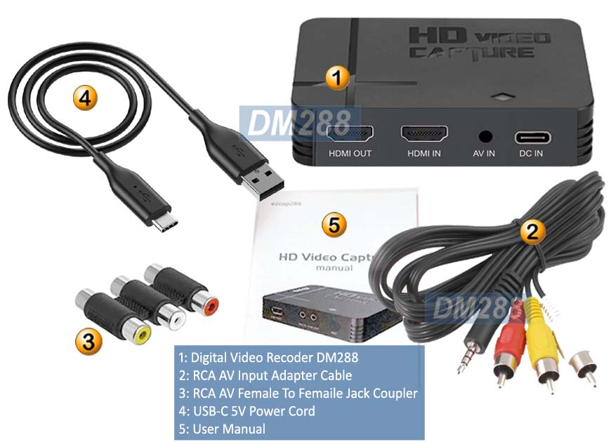 Premium HD MP4 Video Recorder With HDMI RCA AV Input USB Input