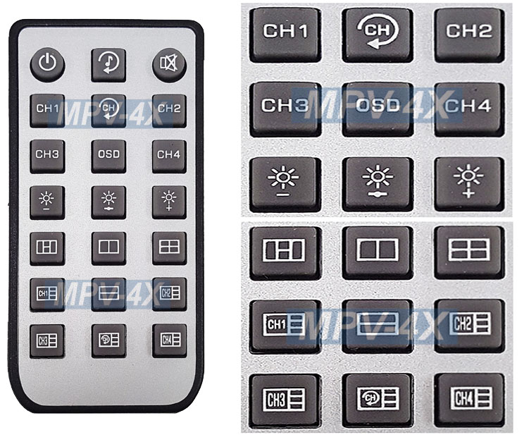 4Channel HDMI Quad Video Multiplexer With IR Remote Control