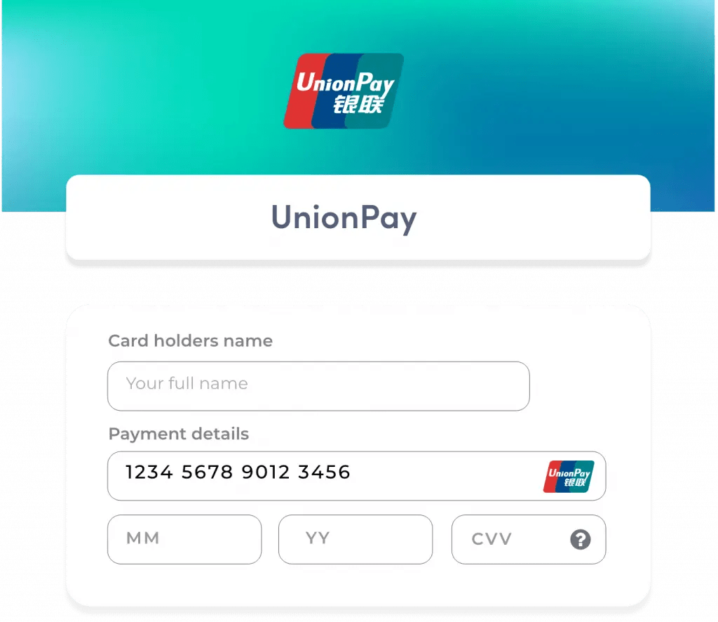 Sell widely. Accept UnionPay Cards on your estore