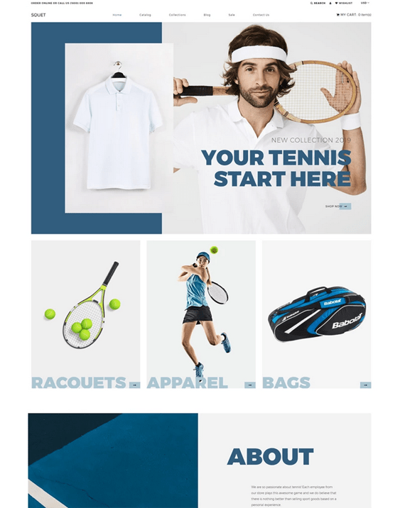 Awesome Online Sports Store Shopify Themes Site Bloom