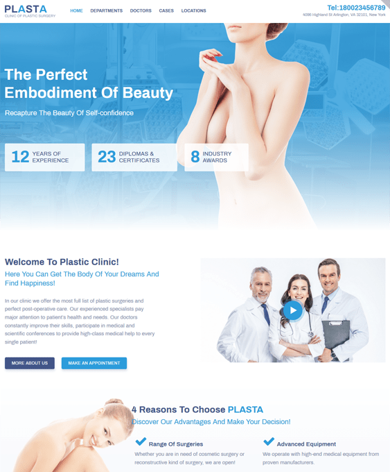 WordPress Themes for Plastic Surgeons And Cosmetic Surgery Centers