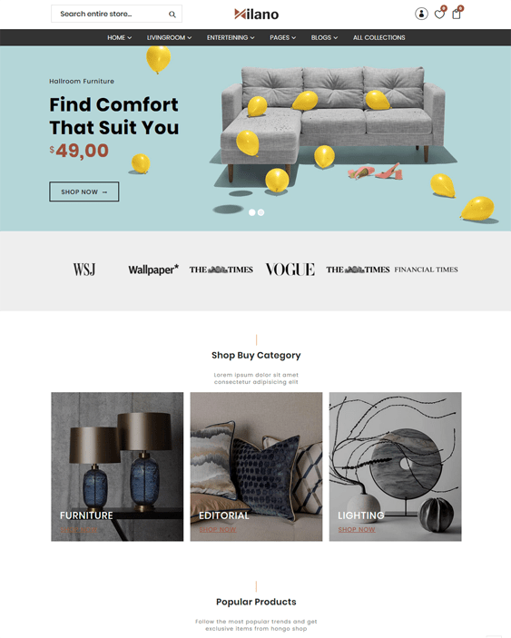 Pretty And Practical Furniture Store Shopify Themes Site Bloom