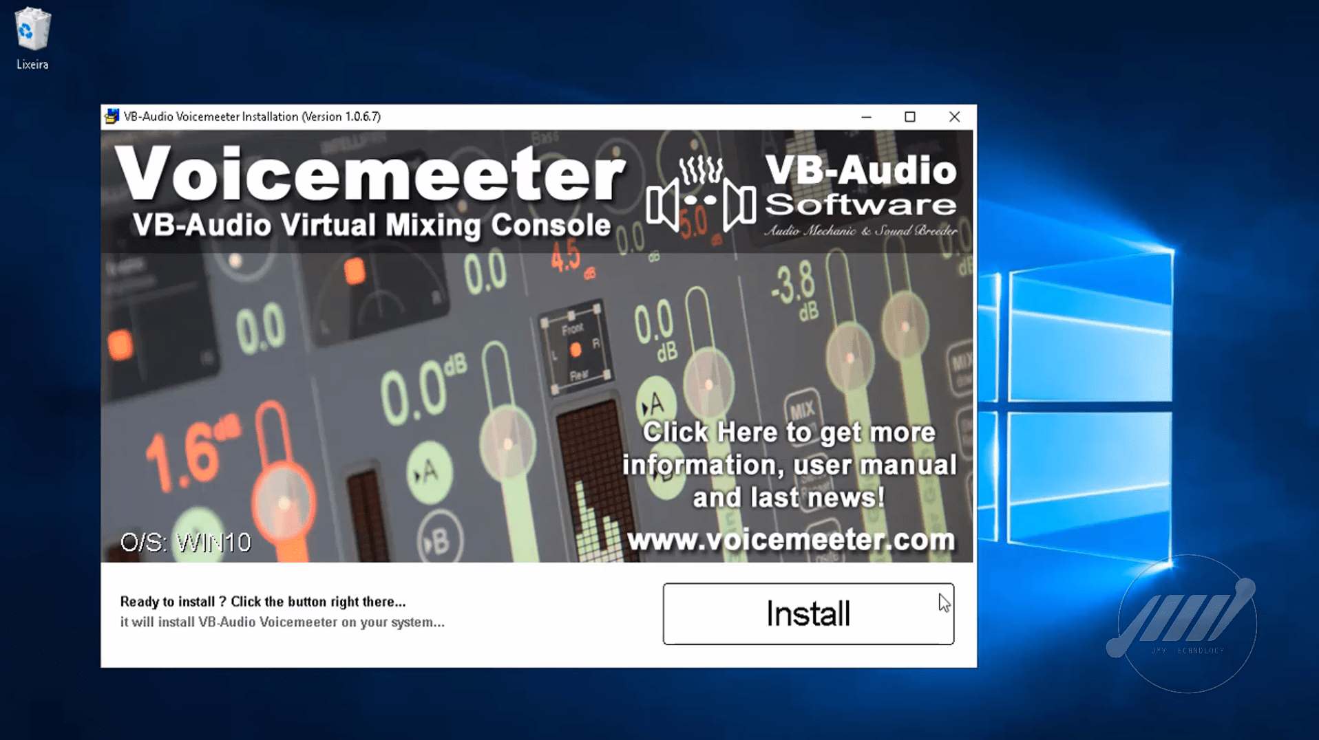 Como baixar e instalar a mesa de som virtual Voicemeeter