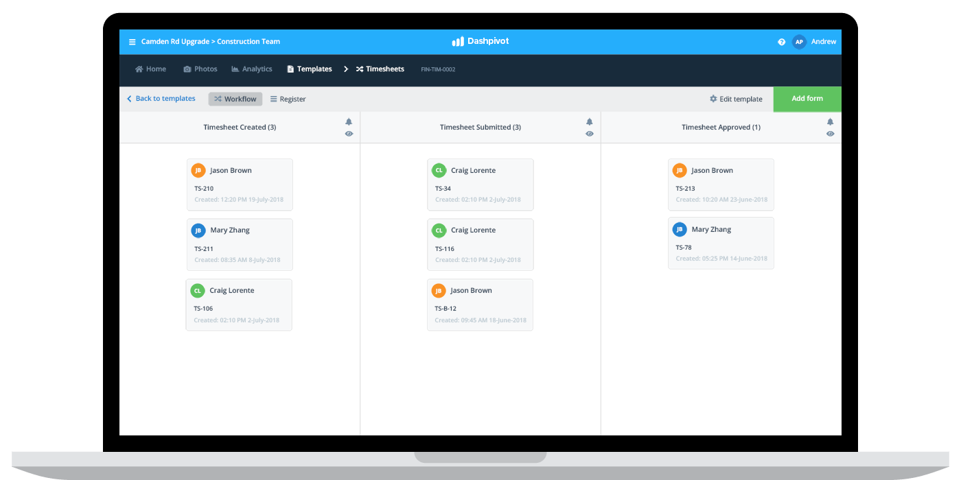 Construction timesheet app + software Try the app for free now