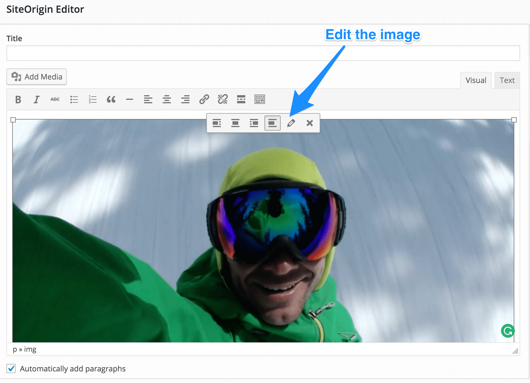 How to show a link in a lightbox SiteOrigin