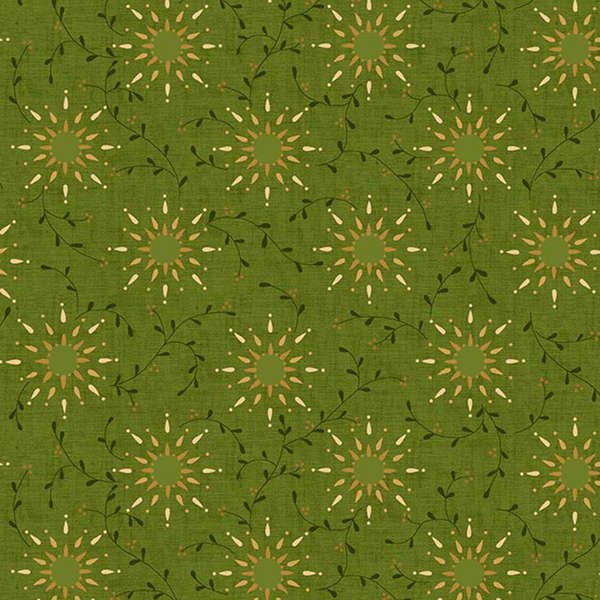 Prairie Vine Green 108 Cotton Wide Back Quilt Fabric from Henry Glass