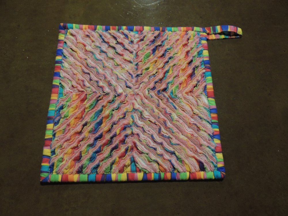 Faux Chenille Pot Holder