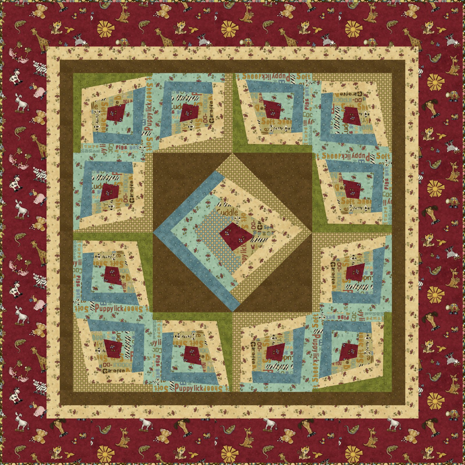 Why Pieced Wonky Log Cabin Quilt Kit