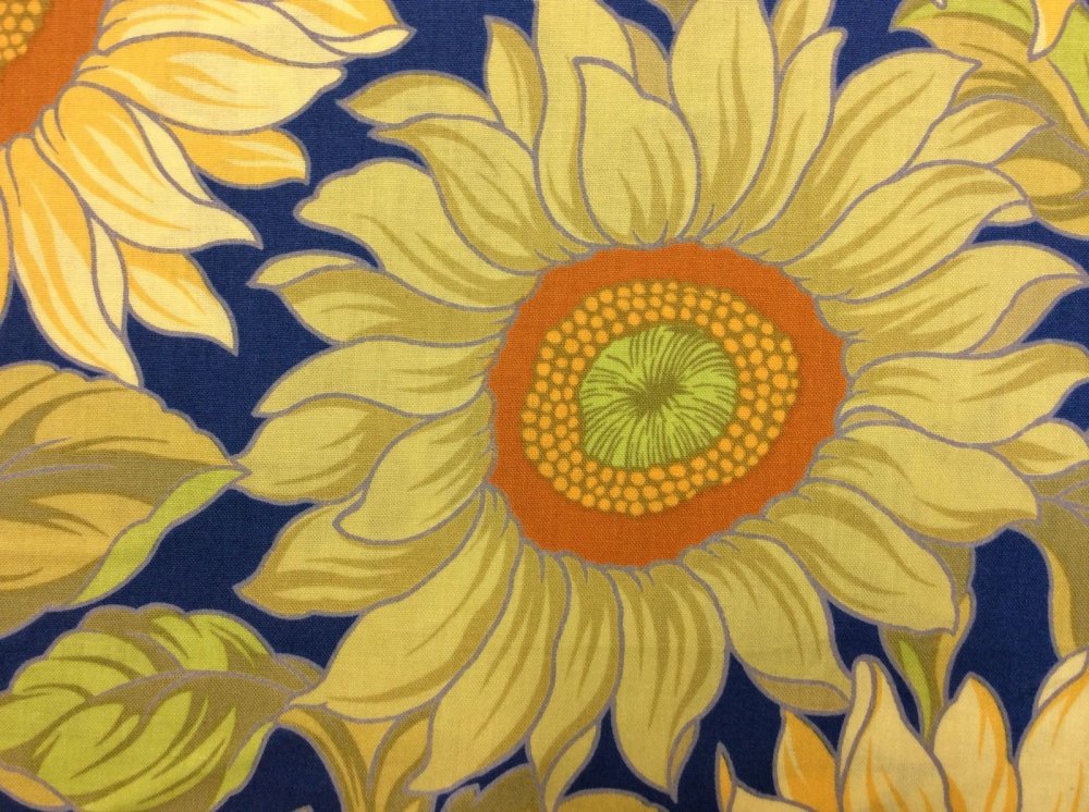 Sunflowers Bright Big Yellow Flowers Cotton Fabric Quilt Fabric AH95