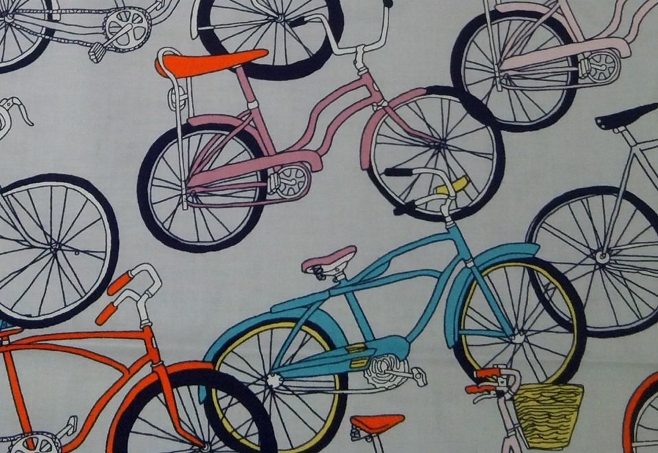 Bicycle Retro Schwinn Banana Seat Bike Cotton Fabric Quilt Fabric CR492