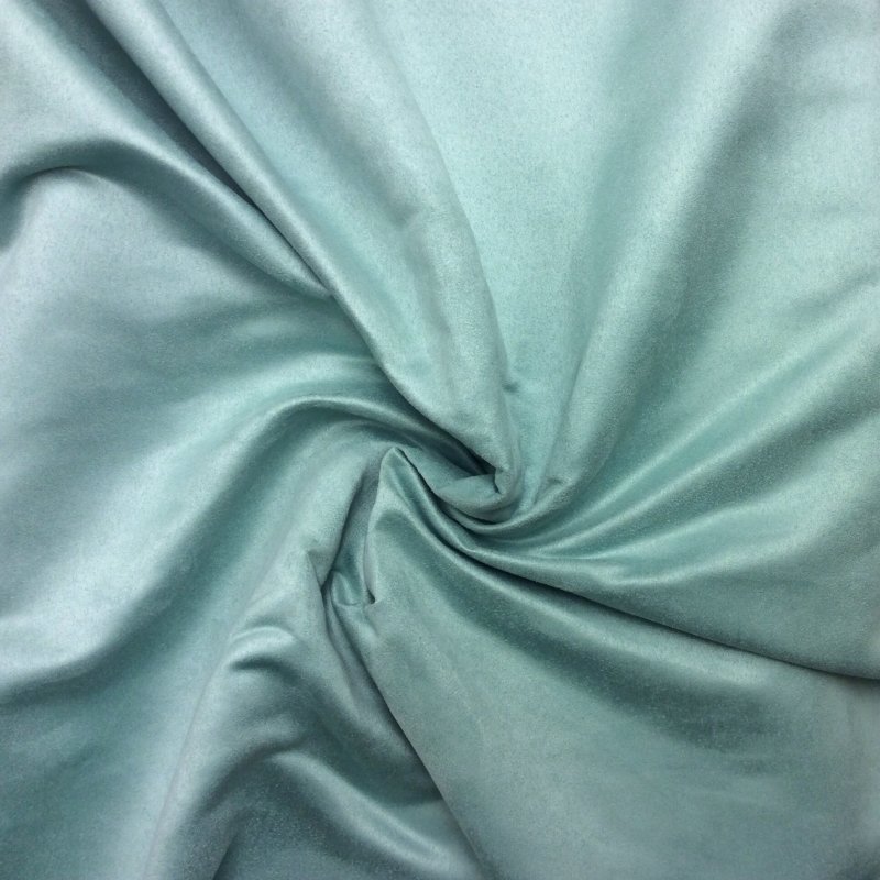 Seafoam Aqua Blue Green Suede Fabric Drapery Fabric Upholstery Fabric WB100
