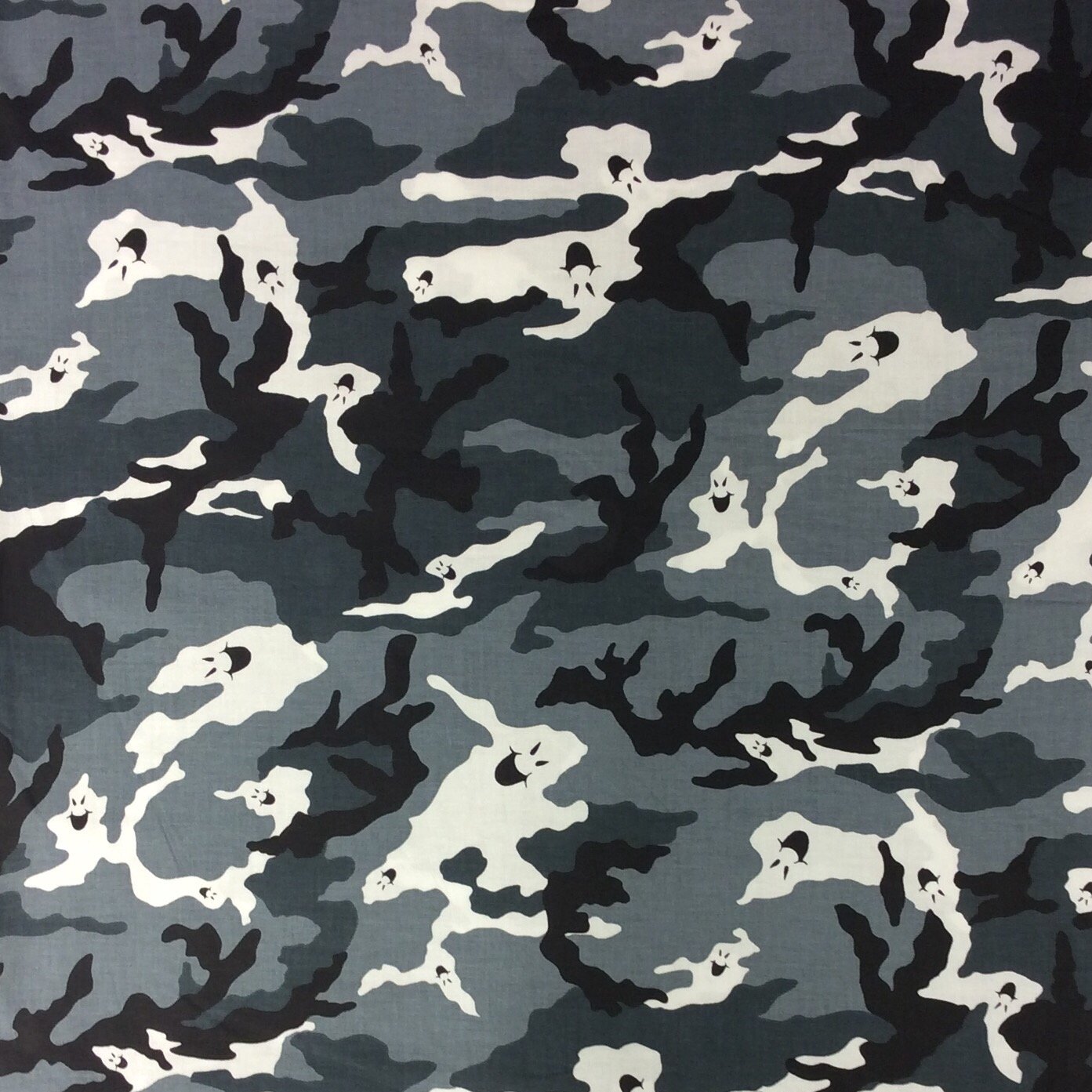 Camouflage Ghosts Cute Spooky Cotton Quilt Fabric AA16