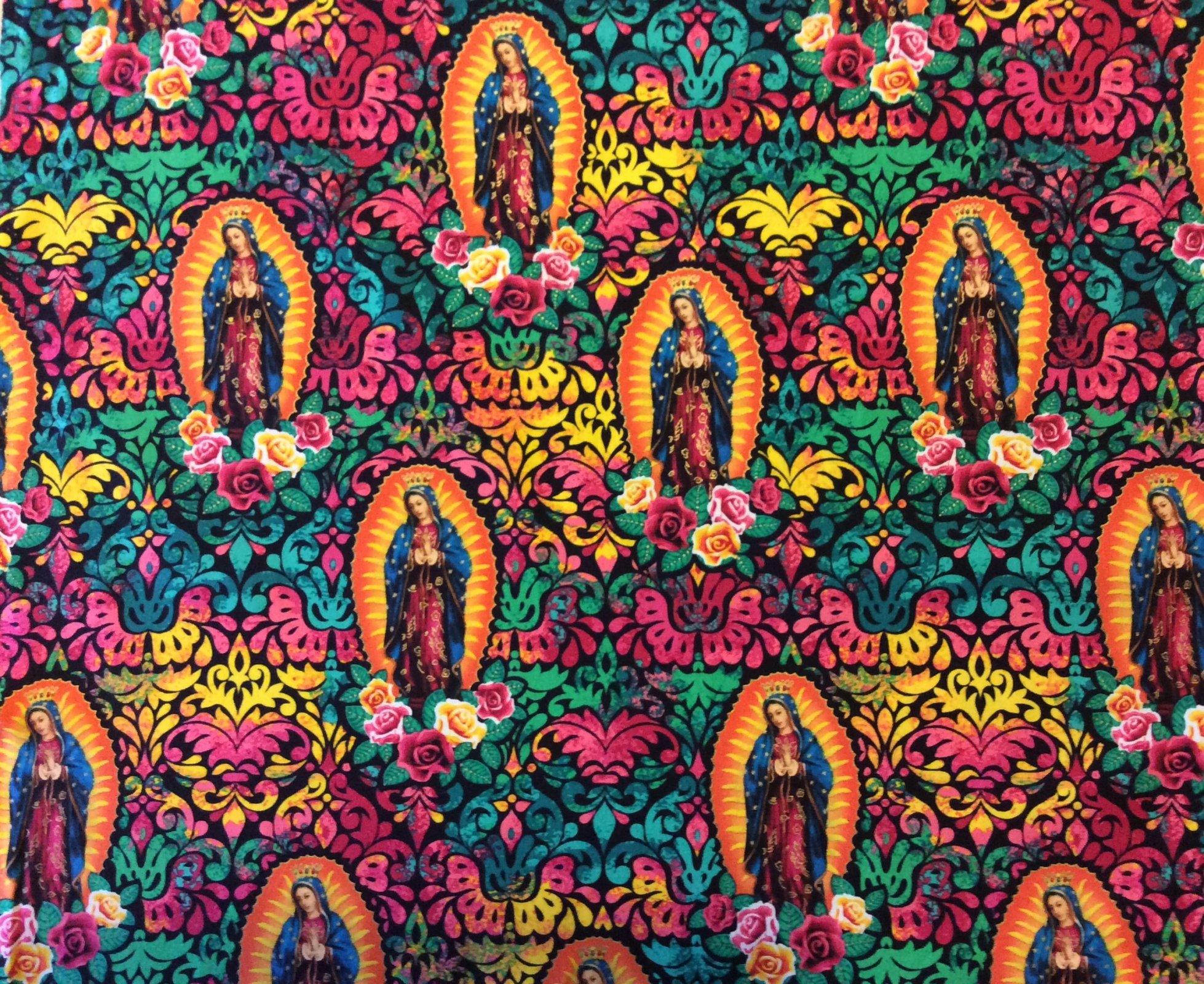 Our Lady Of Guadalupe Virgin Mary Religious Catholic Cotton Quilt