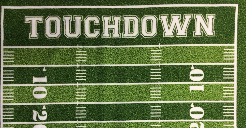 Football Field Grass Goals Sports Panel Cotton Fabric Quilt Fabric RK45