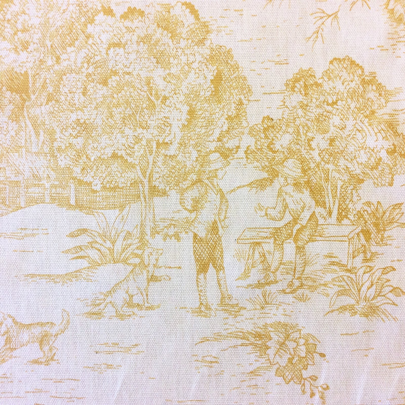 Toile Yellow Provincial Toile Classic European Patio Awning Indoor