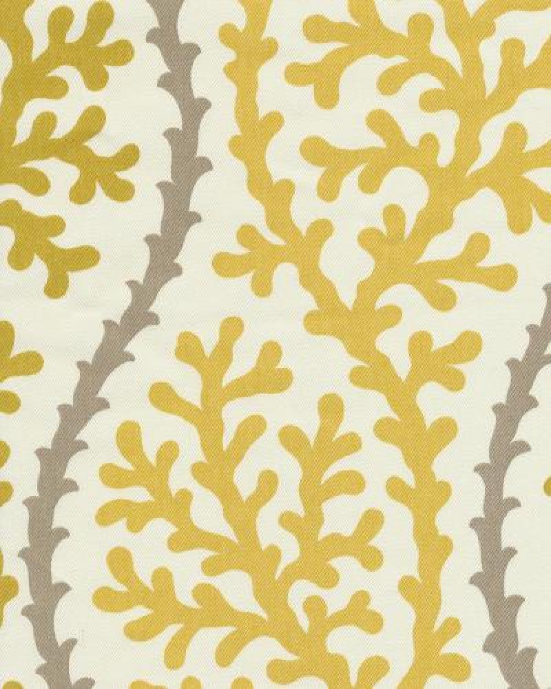 Coral Kelp Ocean Sea Shell Modern Bold Graphic Print Heavy Weight Cotton Fabric Drapery Fabric