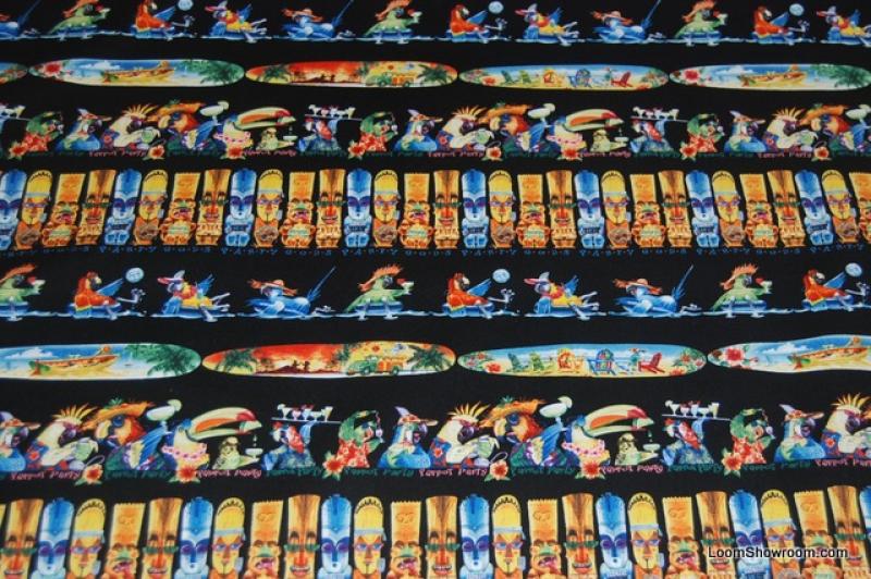 P141 Retro Party Parrots Jimmy Buffet Fans Margaritaville Tiki partying