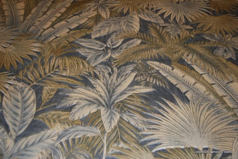Tommy Bahama Tropical Jungle Leaves Palm Ferns Plants Nature Wildlife Famous Maker Printed Soft