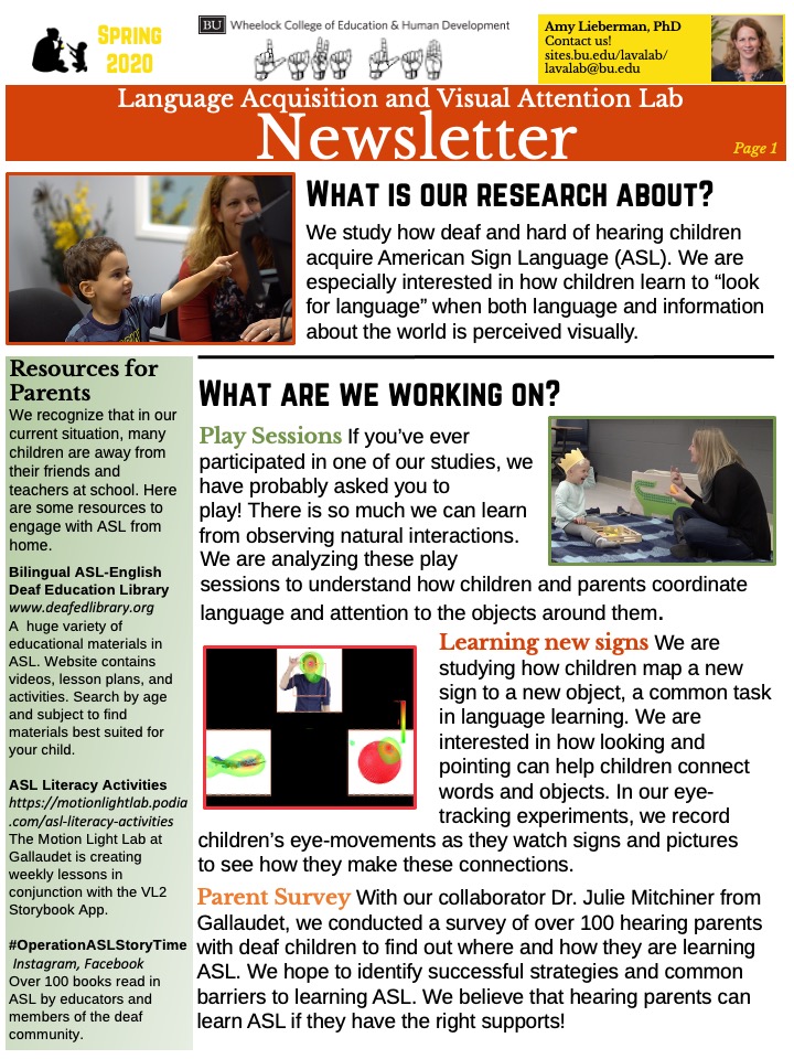 Language Acquisition & Visual Attention Lab