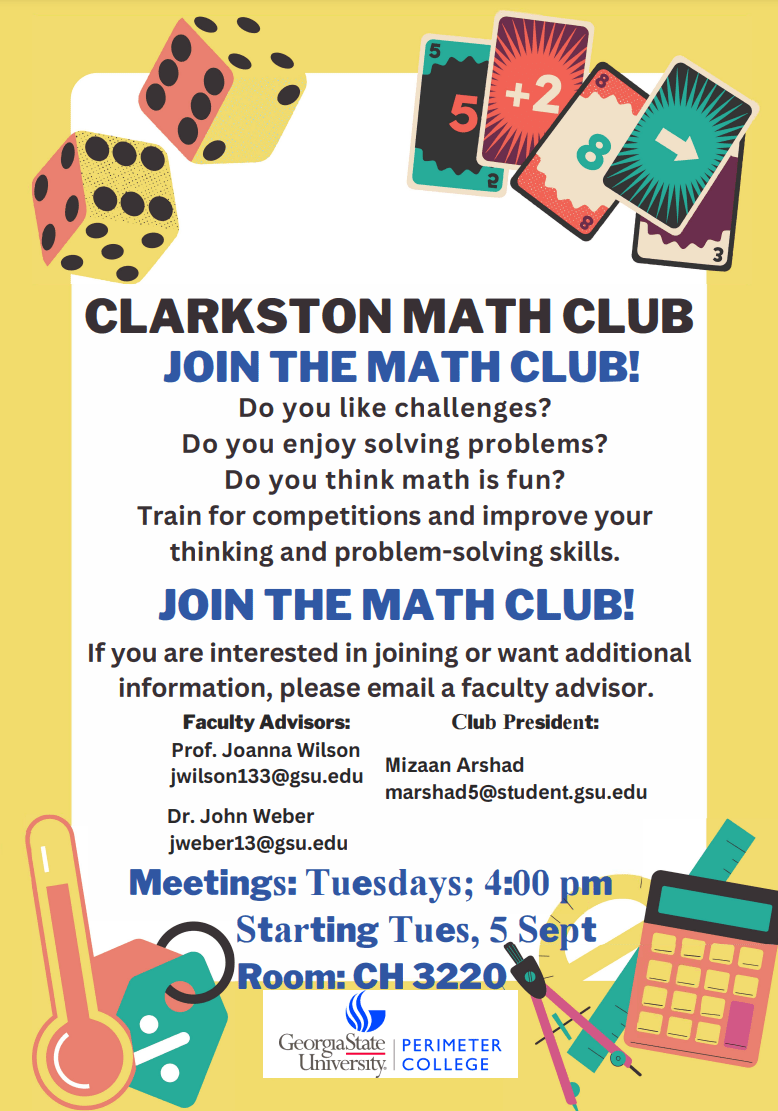 Join the Math Club Department of Computer Science and Engineering