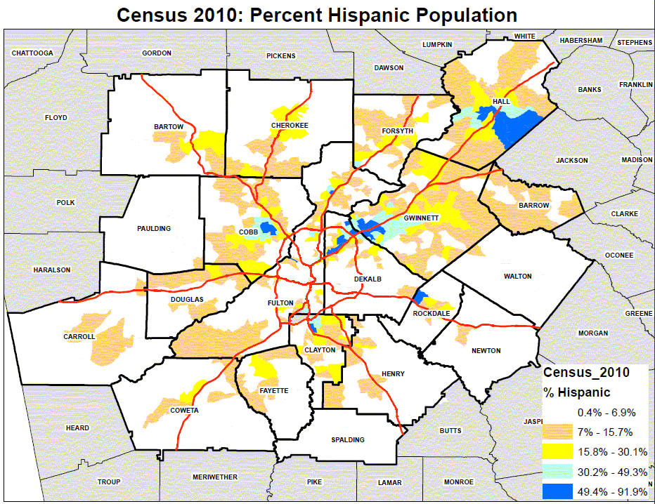 Areas Of Atlanta Map African American Population Census Demographic Report Metro Atlanta 2010 Na·ive·tés Appraisal