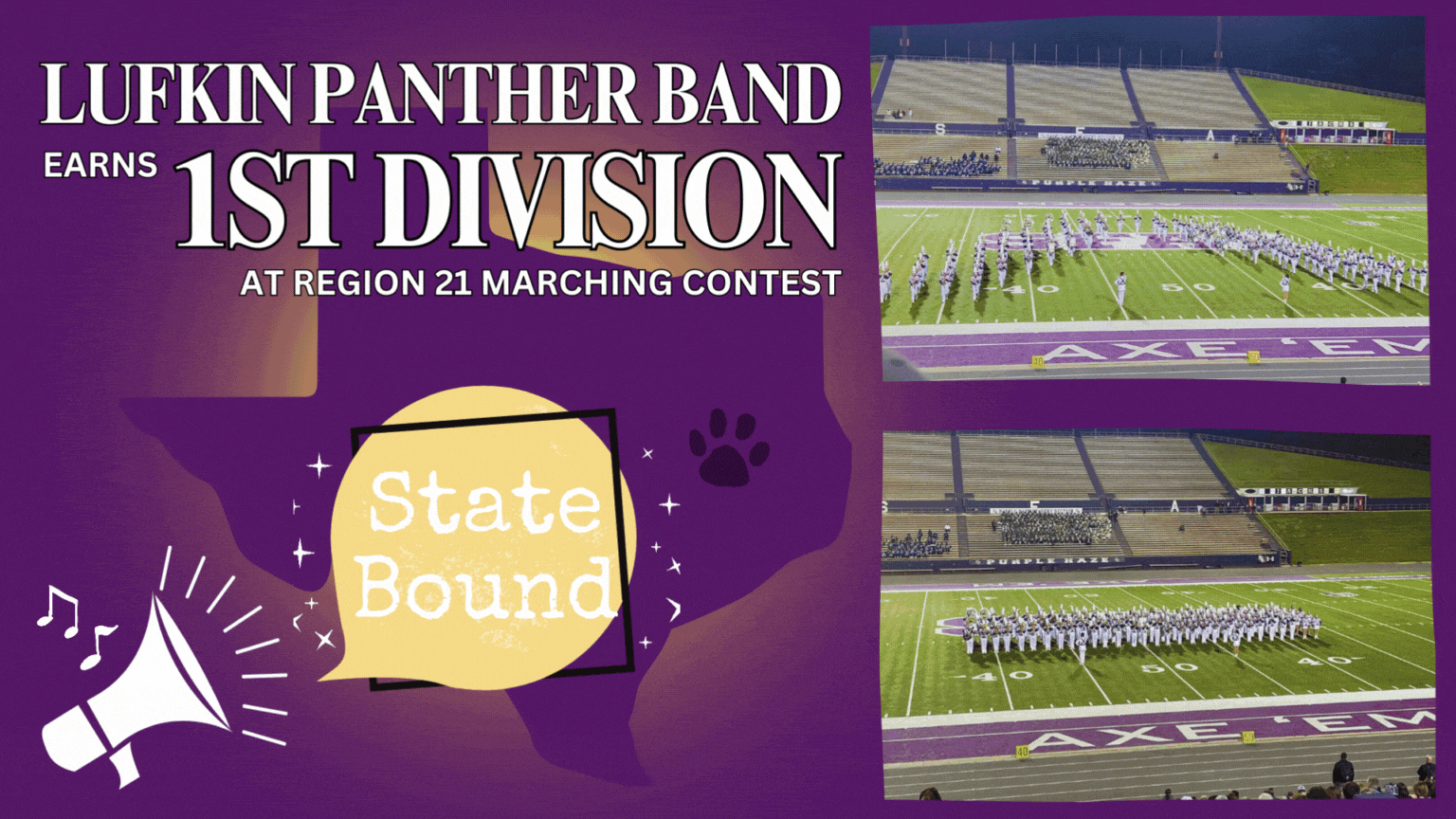 Lufkin Panther Band Headed to State Lufkin High School