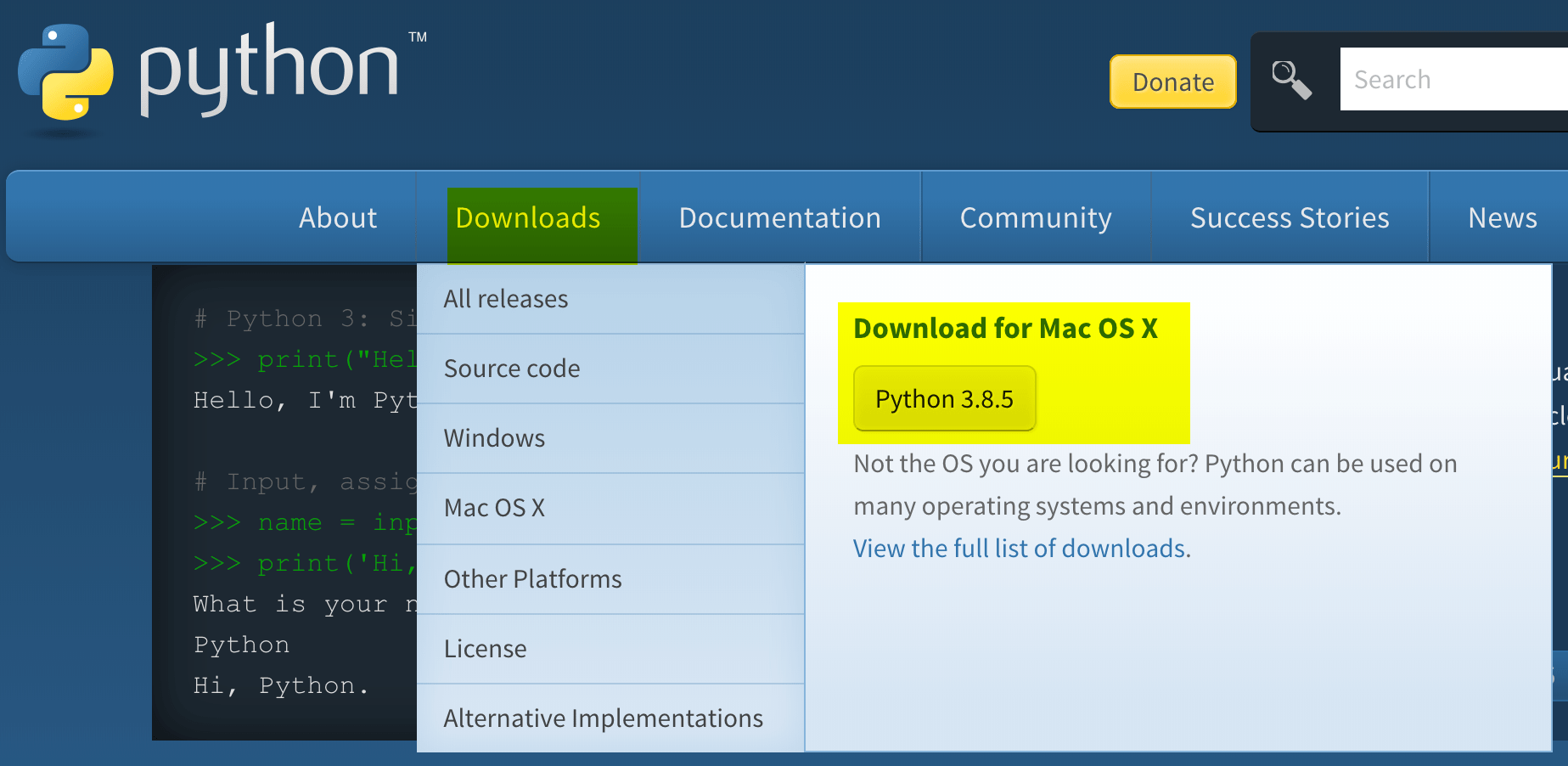 Python 3 Notes Installing Python 3 on a Mac