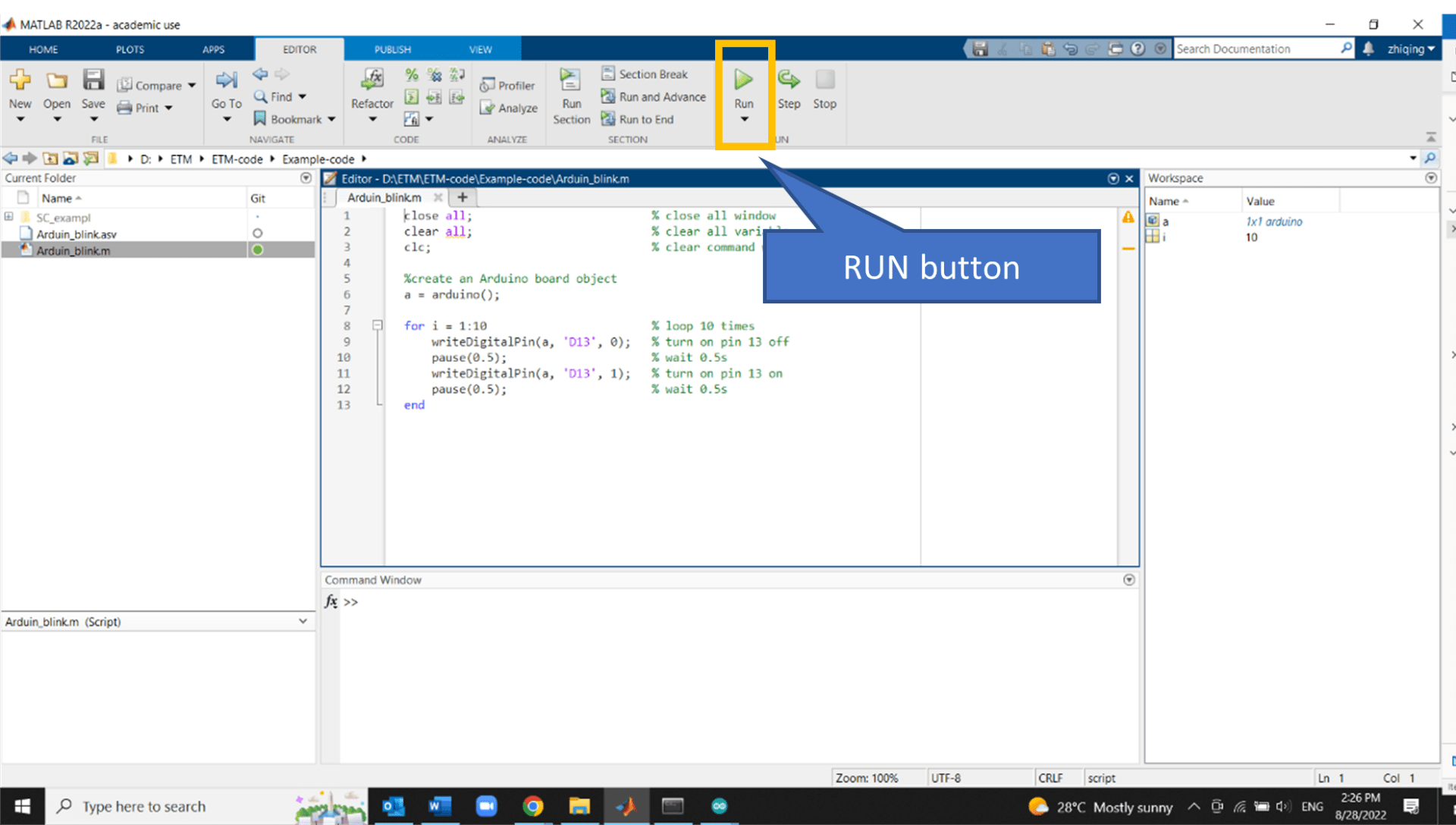 Coding with Matlab Mechanical Engineering Hardware Kit