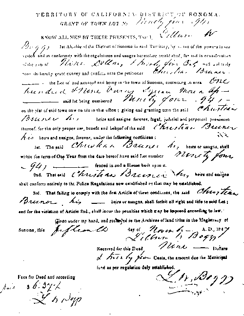 Early Sonoma County, California, Land Grants