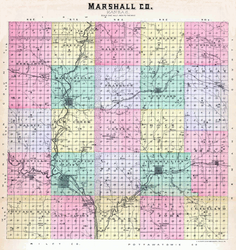 Kansas History and Heritage Project Marshall County Maps