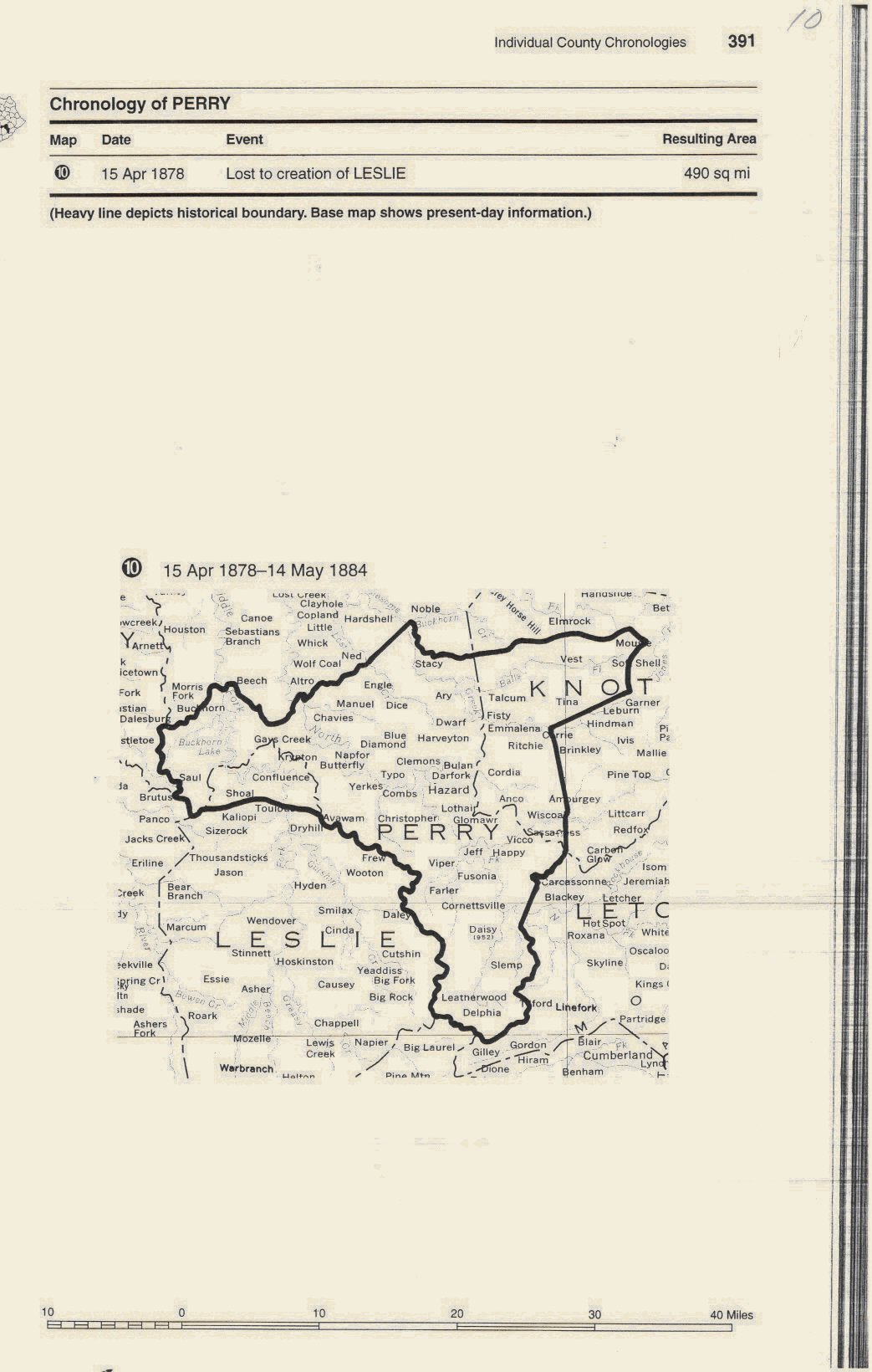 Chronology of Perry Co. Ky
