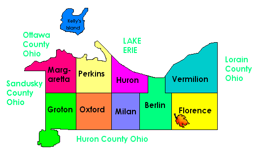 Erie County Ohio Map Erie County Ohio Genealogy And History - Erie County Maps & Township Information
