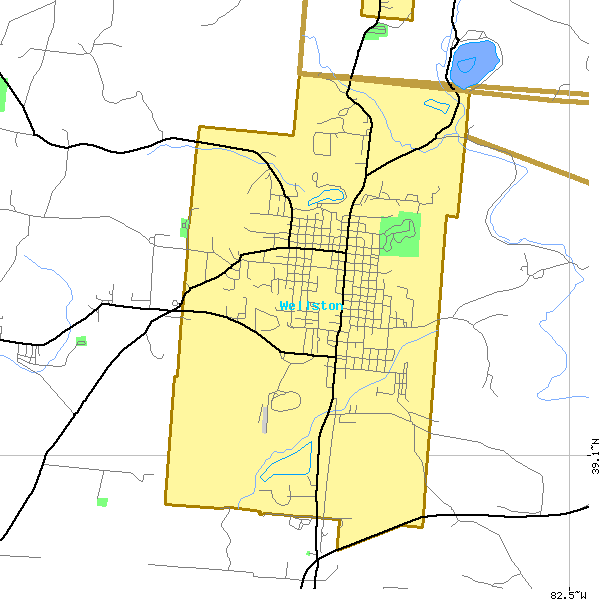 City of Wellston Ohio Map