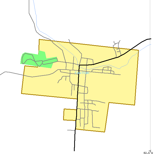 Village of Coalton Ohio Map