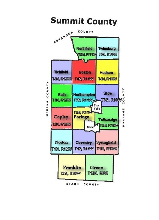 Summit County OHGen Project Township and Ranges