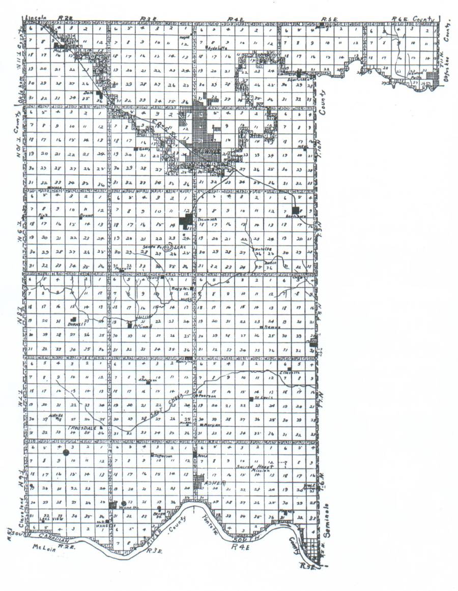 Pottawatomie County Maps, Oklahoma