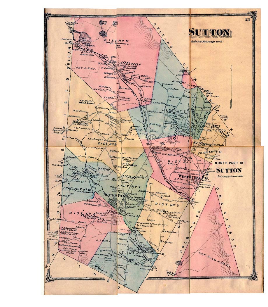 Sutton, VT Vermont Genealogy Page