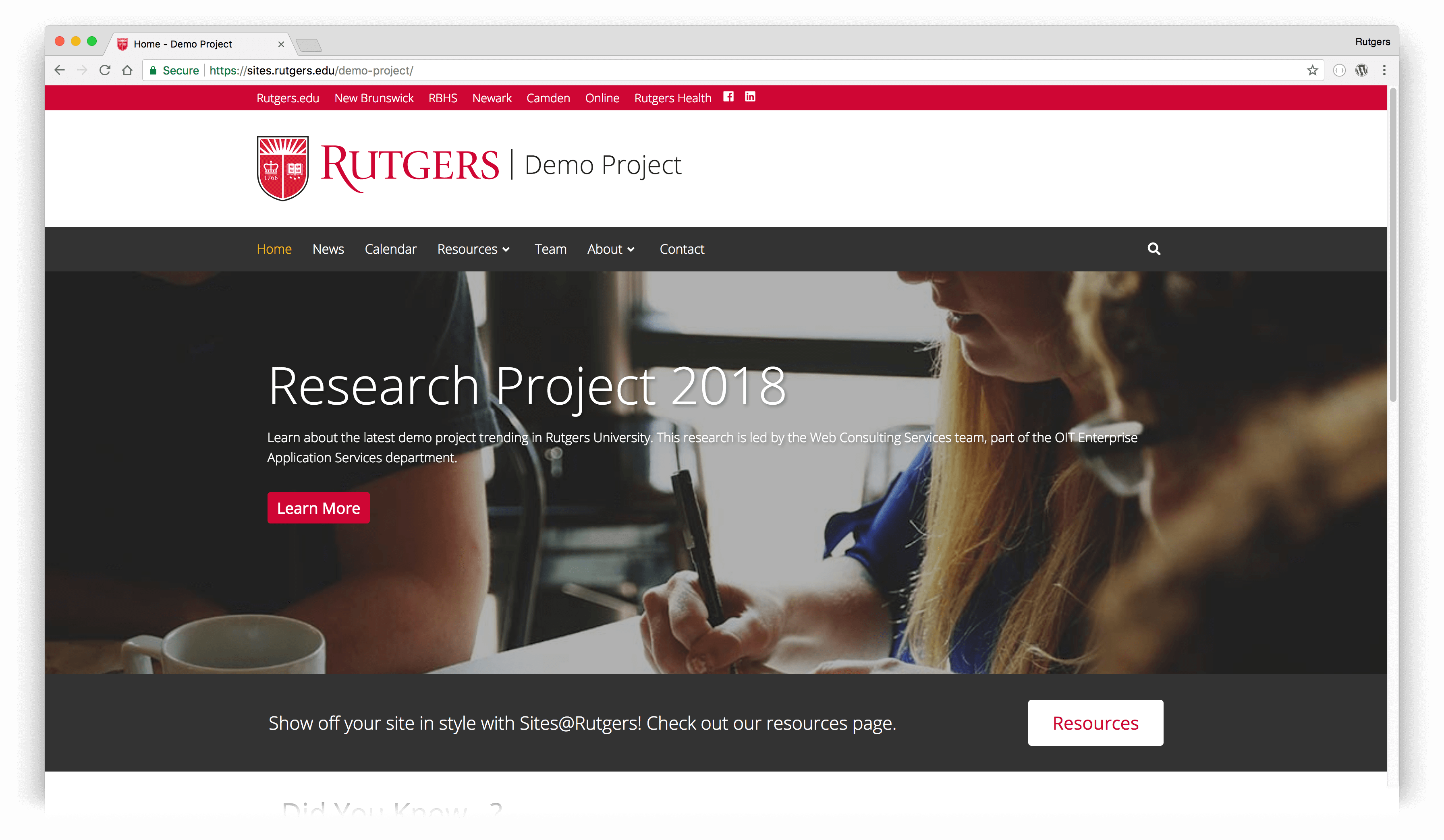 Research Project Websites SitesRutgers(02)