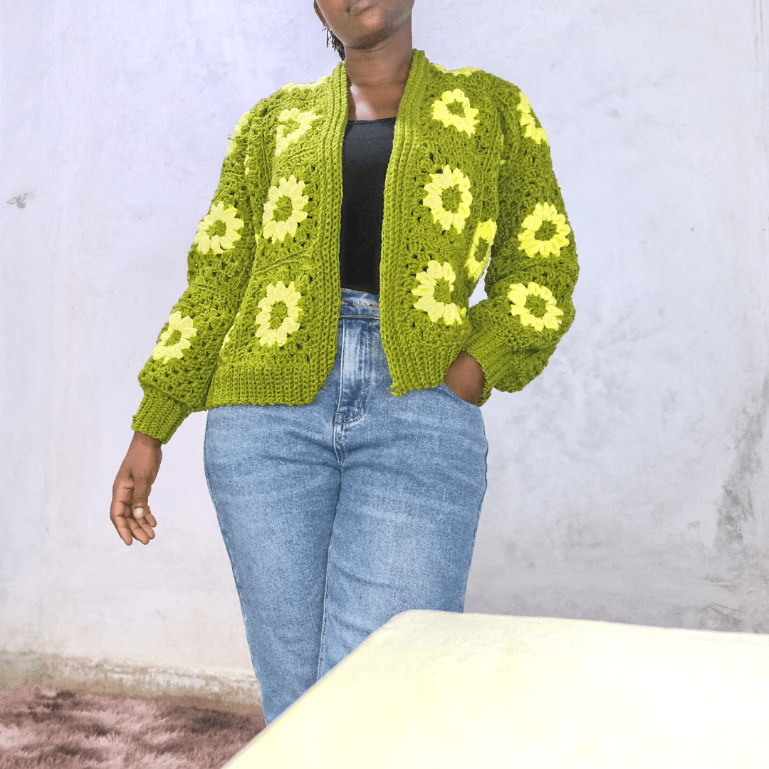 Crochet Daisy Granny Square Cardigan ( SitnCrochet 2024