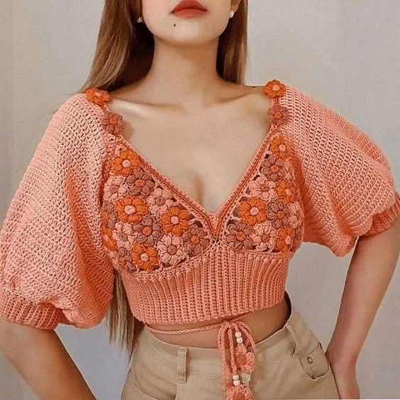 Crochet Flower Top Pattern ( SitnCrochet 2024