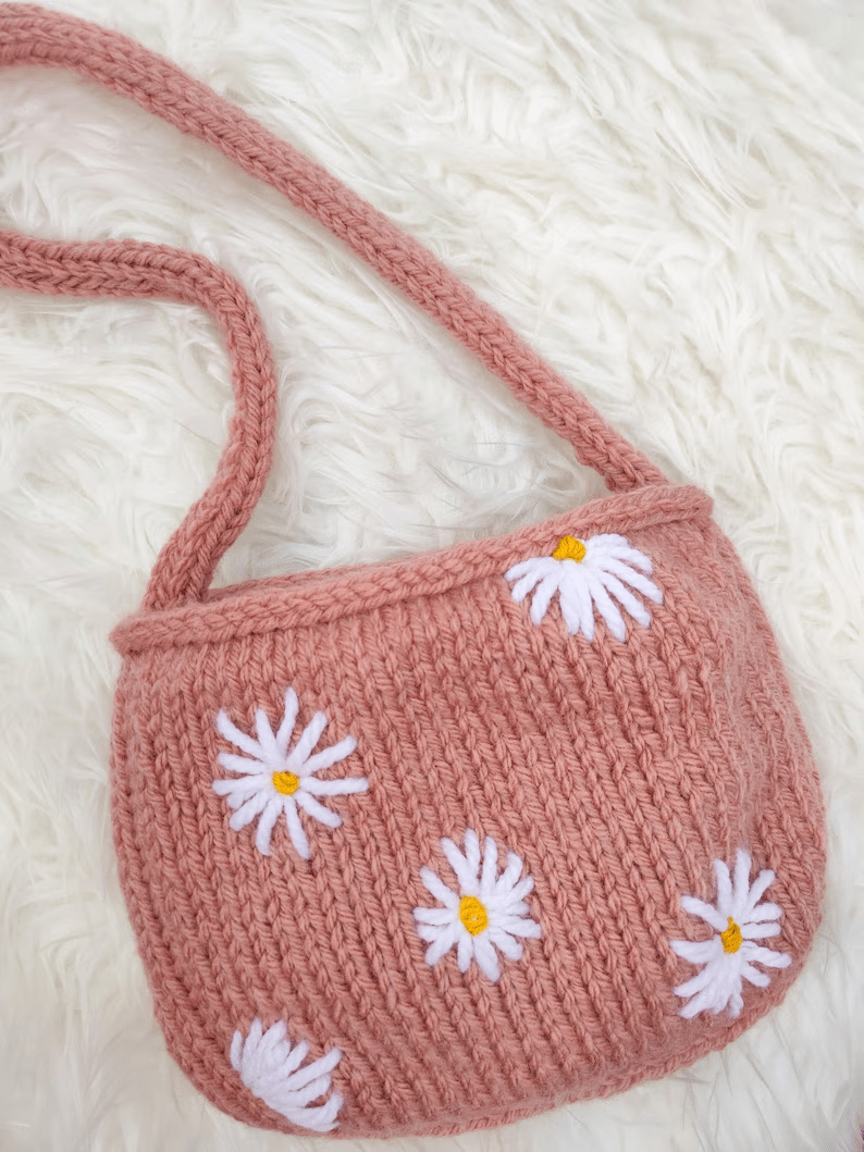 Knit shoulder bag pattern ( SitnCrochet 2024