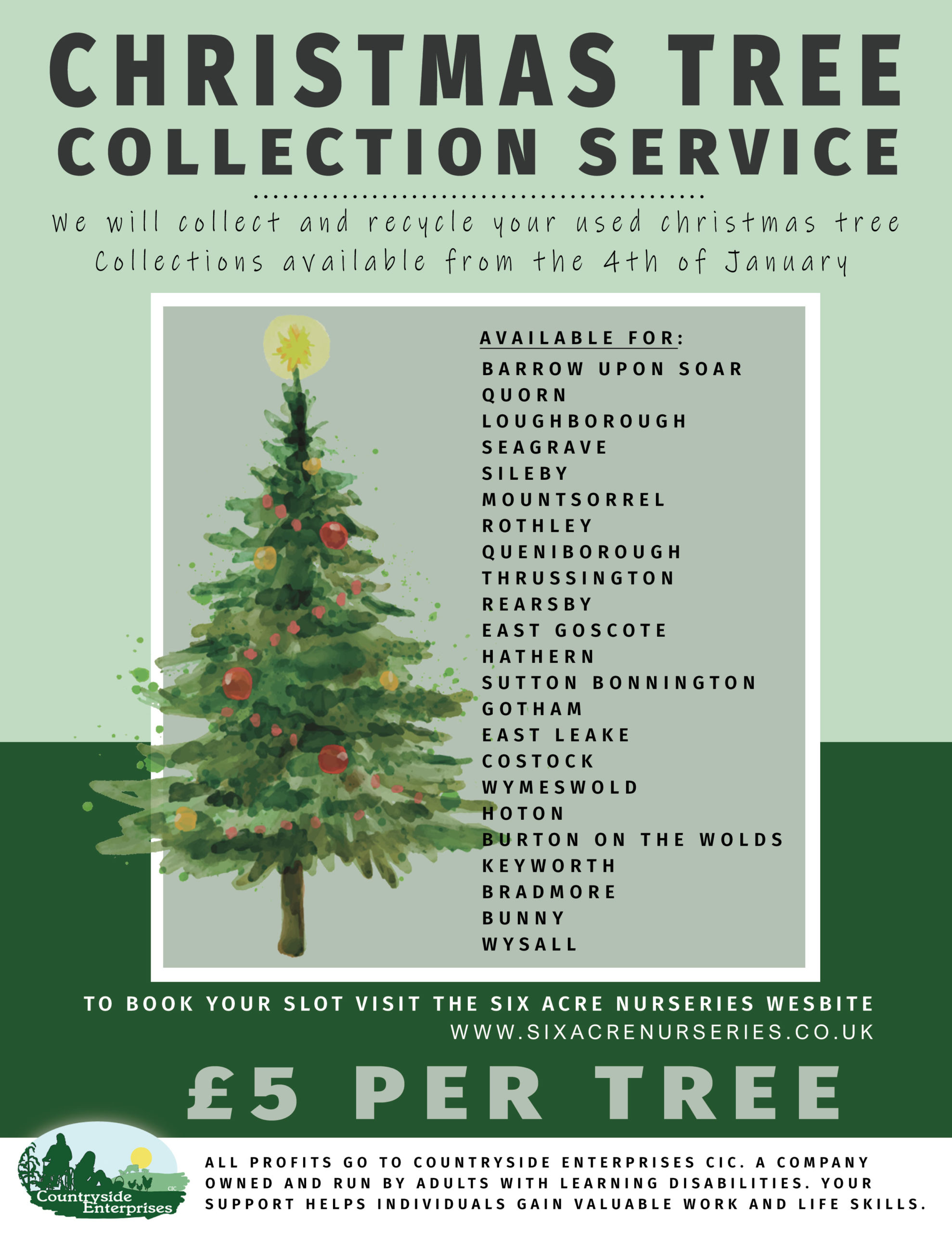 Christmas Tree Collection Six Acre Nurseries Garden Centre