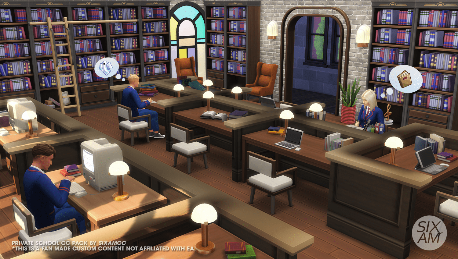 Private School (CC Pack for The Sims 4) Sixam CC