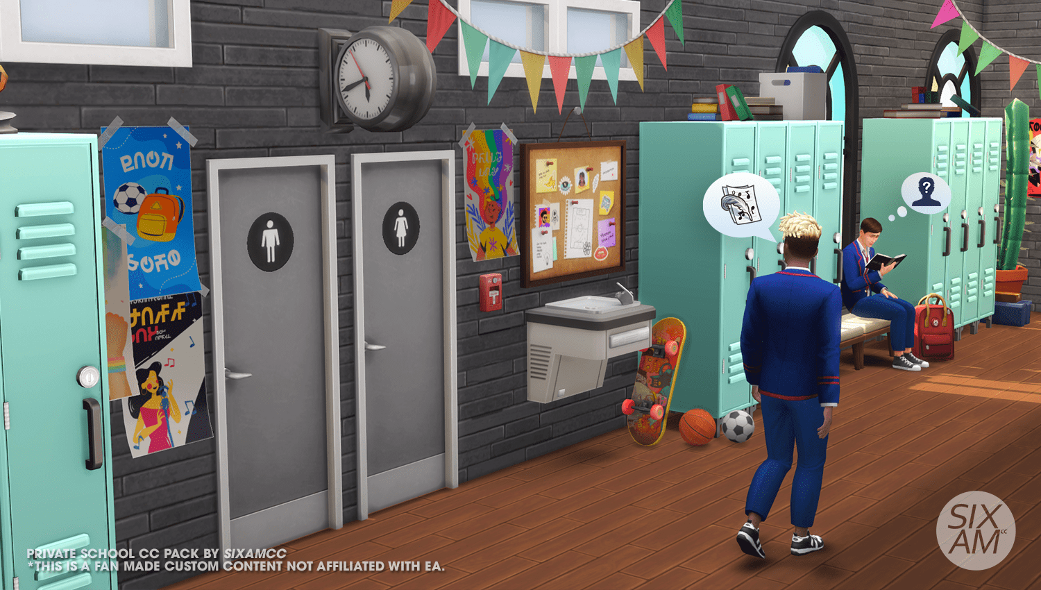 Private School (CC Pack for The Sims 4) Sixam CC